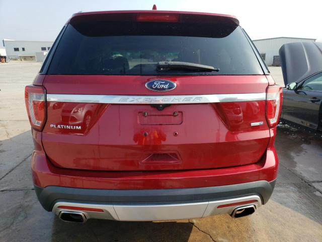 1FM5K8HT2GGC65688 - 2016 FORD EXPLORER PLATINUM RED photo 6