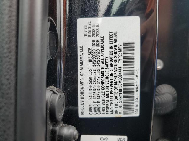 5FNYF8H50MB004444 - 2021 HONDA PASSPORT EXL أسود صورة 14