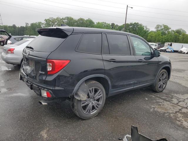 5FNYF8H50MB004444 - 2021 HONDA PASSPORT EXL أسود صورة 3