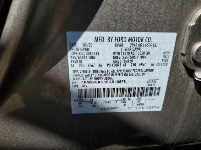 1FM5K8AC8PGB10878 - 2023 FORD EXPLORER POLICE INTERCEPTOR TAN photo 14