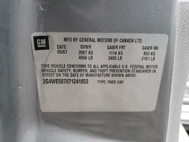 2G4WE587071241853 - 2007 BUICK LACROSSE CXS GRAY photo 12