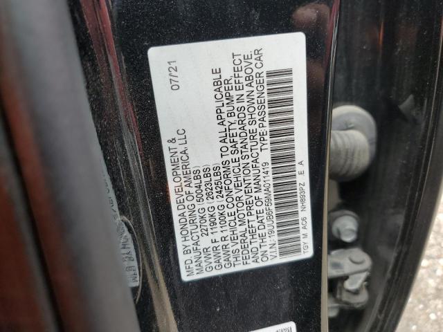 19UUB6F59MA011419 - 2021 ACURA TLX TECH A BLACK photo 13