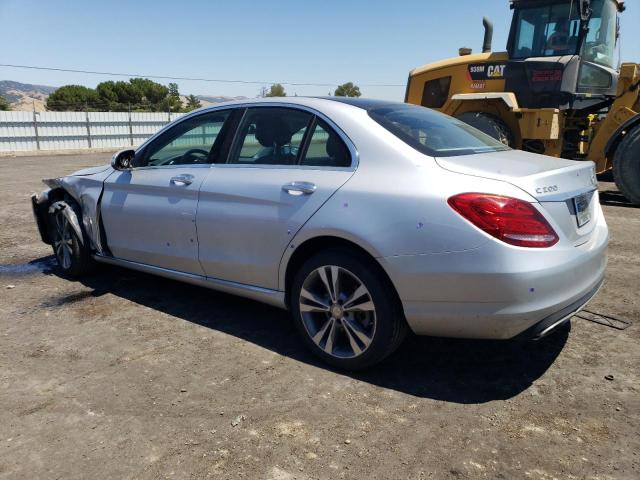 55SWF4KB7FU000455 - 2015 MERCEDES-BENZ C 300 4MATIC SILVER photo 2