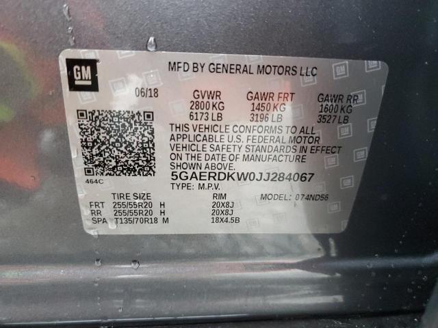 5GAERDKW0JJ284067 - 2018 BUICK ENCLAVE AVENIR GRAY photo 14