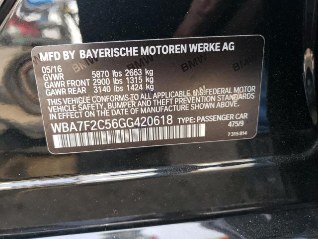 WBA7F2C56GG420618 - 2016 BMW 7 SERIES XI BLACK photo 12
