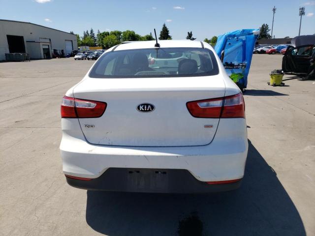 KNADM4A37G6558583 - 2016 KIA RIO LX WHITE photo 6