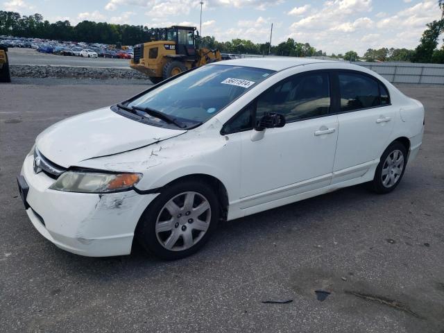 1HGFA16586L002460 - 2006 HONDA CIVIC LX WHITE photo 1