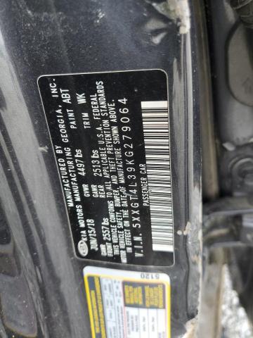 5XXGT4L39KG279064 - 2019 KIA OPTIMA LX GRAY photo 12