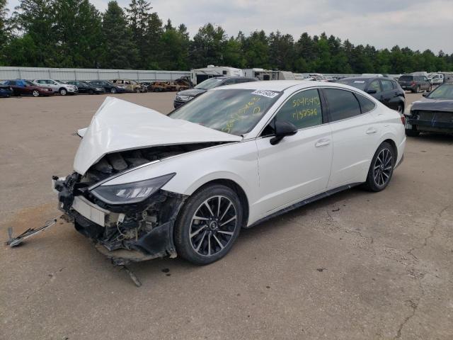 5NPEJ4J28LH047407 - 2020 HYUNDAI SONATA SEL PLUS WHITE photo 1