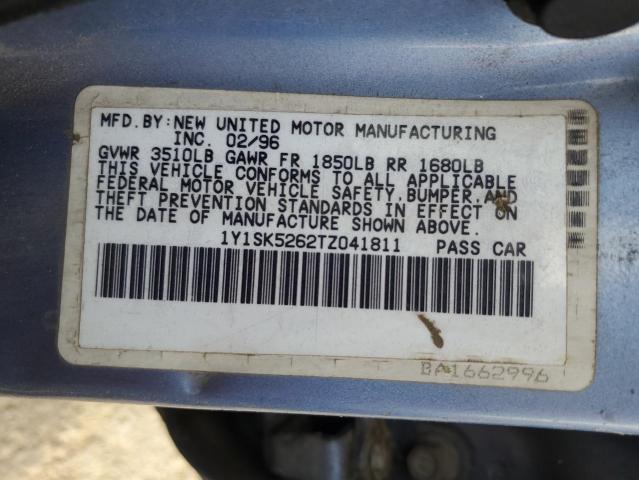 1Y1SK5262TZ041811 - 1996 GEO PRIZM BASE BLUE photo 12