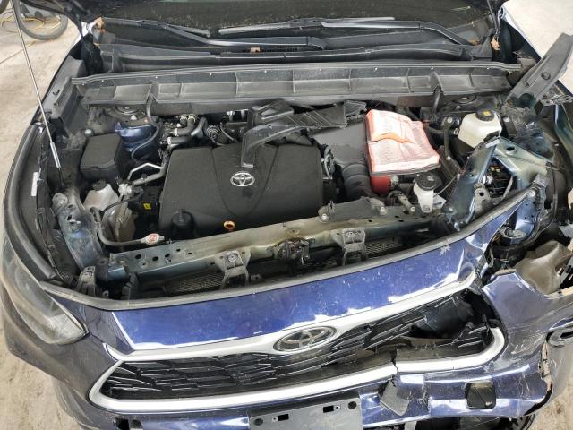 5TDGZRBH0NS181214 - 2022 TOYOTA HIGHLANDER XLE BLUE photo 12