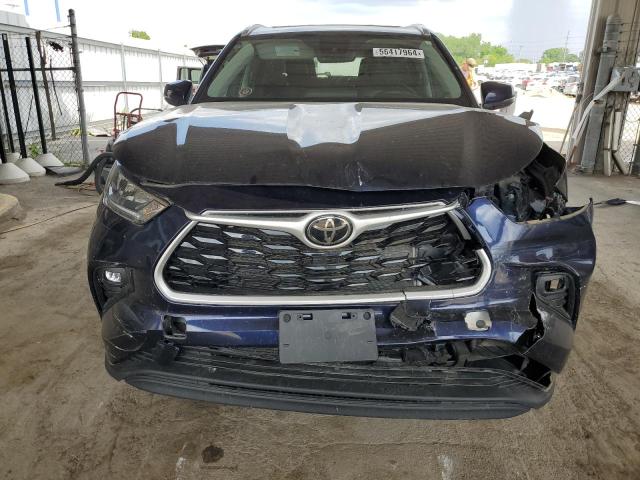 5TDGZRBH0NS181214 - 2022 TOYOTA HIGHLANDER XLE BLUE photo 5