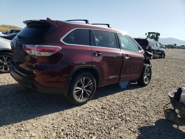 5TDJKRFHXGS268111 - 2016 TOYOTA HIGHLANDER XLE RED photo 3