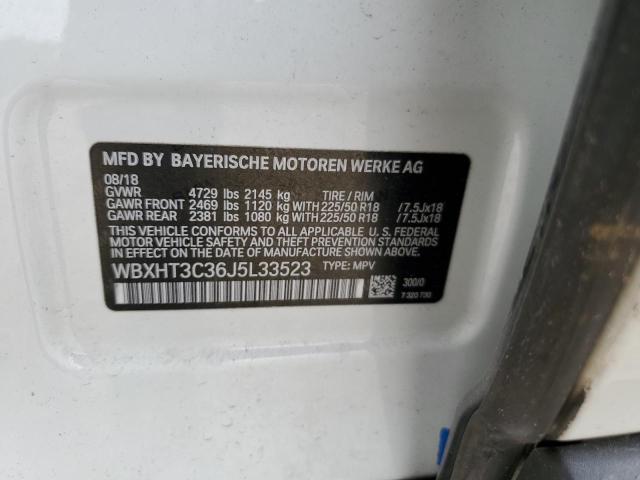 WBXHT3C36J5L33523 - 2018 BMW X1 XDRIVE28I WHITE photo 13
