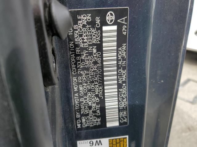 JTKDE177770184870 - 2007 TOYOTA SCION TC 灰色 照片 12