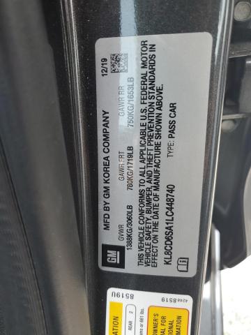 KL8CD6SA1LC448740 - 2020 CHEVROLET SPARK 1LT CHARCOAL photo 12