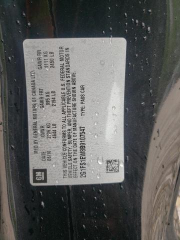 2G1FS1EW8B9107547 - 2011 CHEVROLET CAMARO SS BLACK photo 12