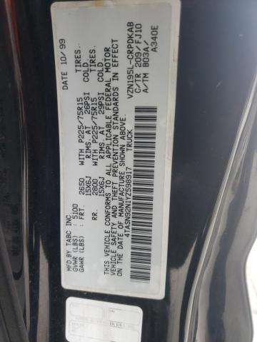 4TASN92N1YZ598917 - 2000 TOYOTA TACOMA XTRACAB PRERUNNER შავი ფოტო 12