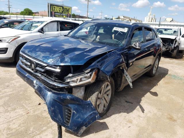 1V2HE2CAXMC204778 - 2021 VOLKSWAGEN ATLAS CROS SE Bleu photo 1