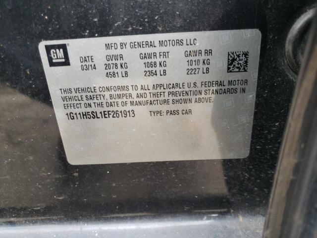 1G11H5SL1EF261913 - 2014 CHEVROLET MALIBU LTZ შავი ფოტო 12