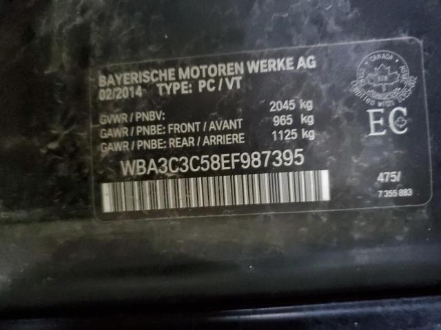 WBA3C3C58EF987395 - 2014 BMW 320 I XDRIVE BLACK photo 12