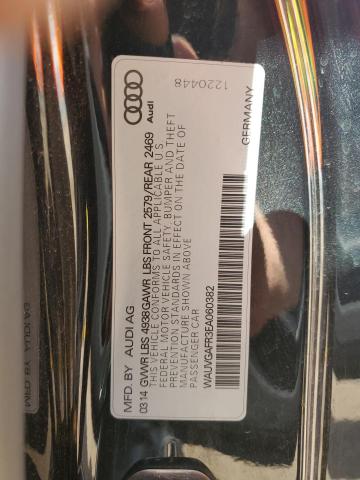 WAUVGAFR3EA060382 - 2014 AUDI S5 PRESTIGE BLACK photo 13