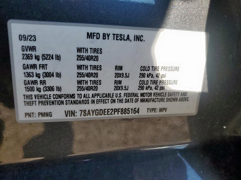 7SAYGDEE2PF885164 - 2023 TESLA MODEL Y Silber Foto 12