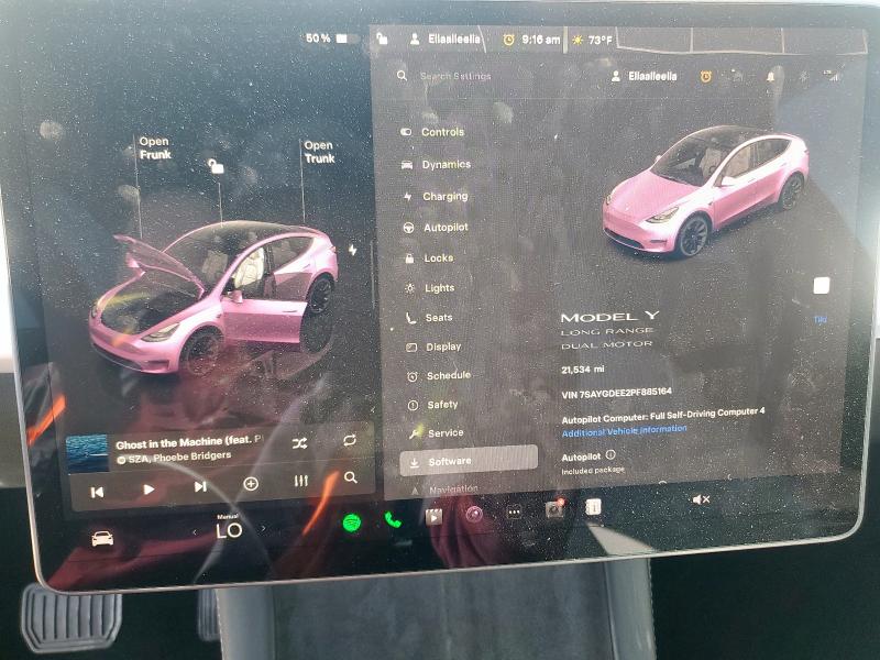 7SAYGDEE2PF885164 - 2023 TESLA MODEL Y Silber Foto 9