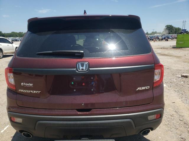 5FNYF8H50MB025679 - 2021 HONDA PASSPORT EXL BURGUNDY photo 6