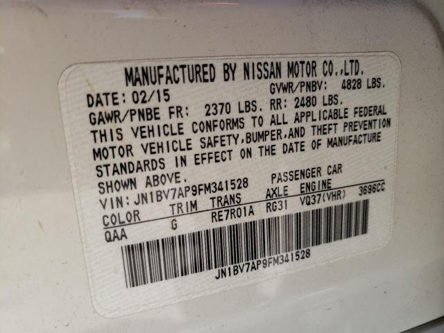 JN1BV7AP9FM341528 - 2015 INFINITI Q50 BASE 白色 照片 13