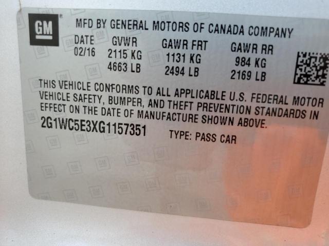 2G1WC5E3XG1157351 - 2016 CHEVROLET IMPALA LIM LTZ SILVER photo 12