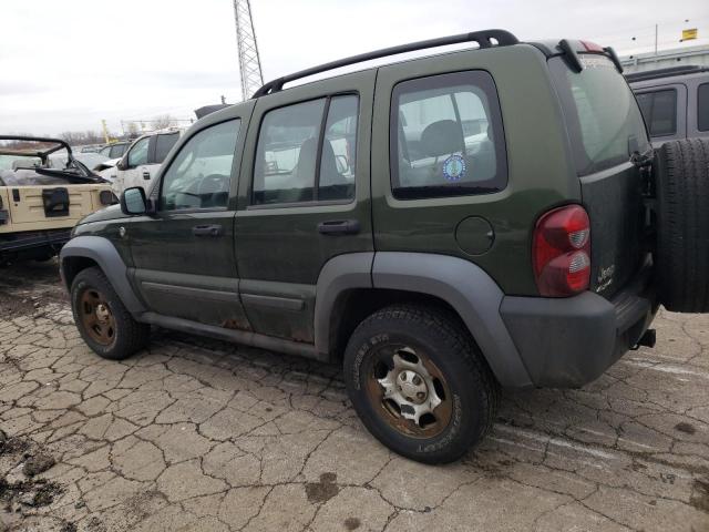 1J4GL48K77W539364 - 2007 JEEP LIBERTY SPORT GREEN photo 2