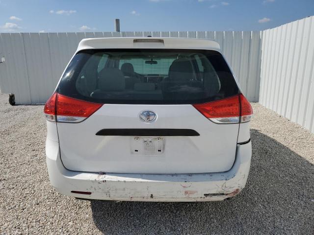 5TDZK3DCXCS208671 - 2012 TOYOTA SIENNA WHITE photo 6