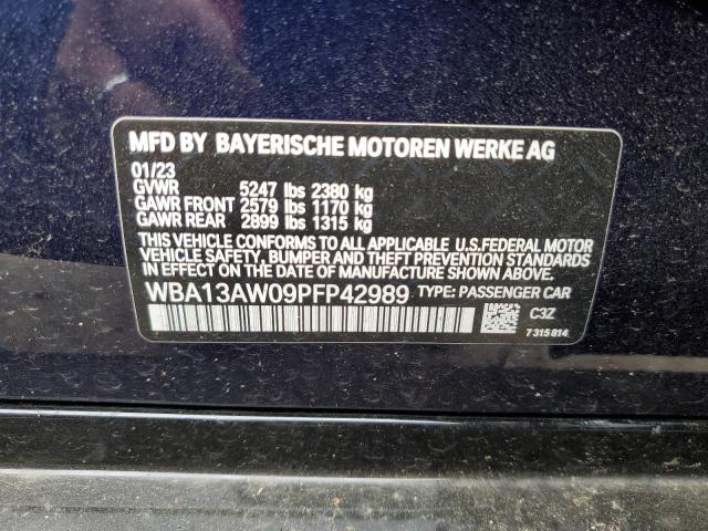 WBA13AW09PFP42989 - 2023 BMW M440XI GRAN COUPE BLUE photo 12