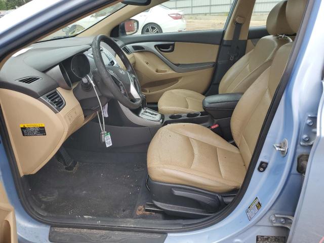 KMHDH4AE5CU304672 - 2012 HYUNDAI ELANTRA GLS BLUE photo 7