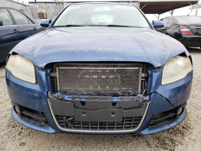 WAUAF78E18A079791 - 2008 AUDI A4 2.0T BLUE photo 5