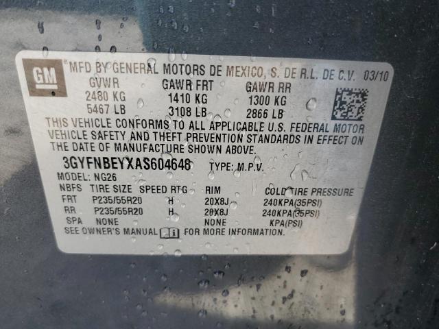 3GYFNBEYXAS604648 - 2010 CADILLAC SRX PERFORMANCE COLLECTION Gris photo 13