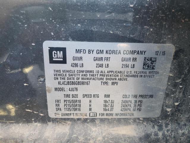 KL4CJBSB6GB590167 - 2016 BUICK ENCORE CONVENIENCE Grafit foto 12