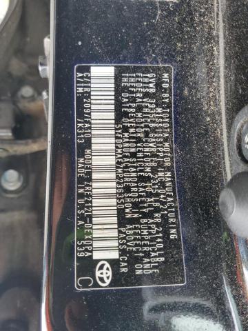 5YFDPMAE7MP236350 - 2021 TOYOTA COROLLA L BLACK photo 12