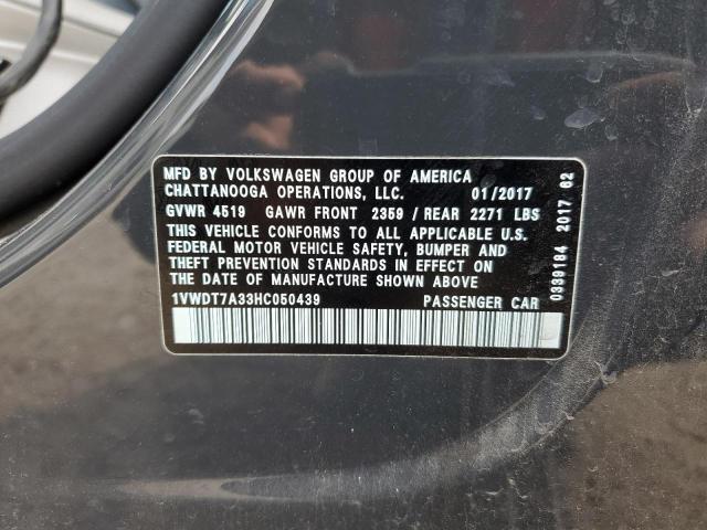 1VWDT7A33HC050439 - 2017 VOLKSWAGEN PASSAT R-LINE Grafit foto 13
