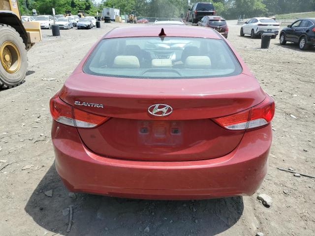 KMHDH4AEXDU493949 - 2013 HYUNDAI ELANTRA GLS RED photo 6