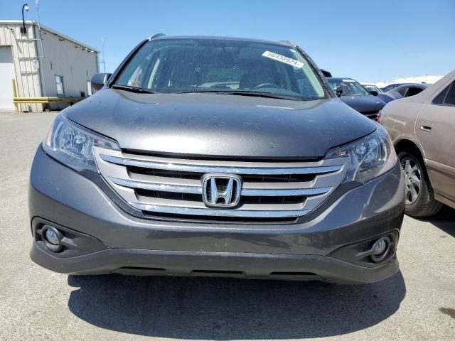 2HKRM4H75EH665796 - 2014 HONDA CR-V EXL GRAY photo 5