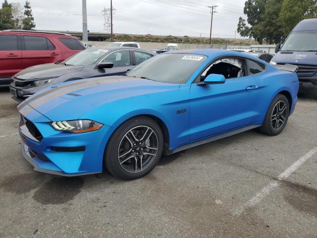 1FA6P8CF9J5162336 - 2018 FORD MUSTANG GT BLUE photo 1