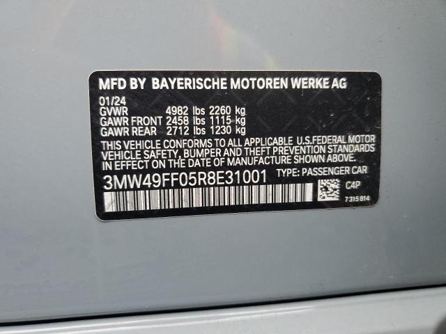 3MW49FF05R8E31001 - 2024 BMW M340XI BLUE photo 12