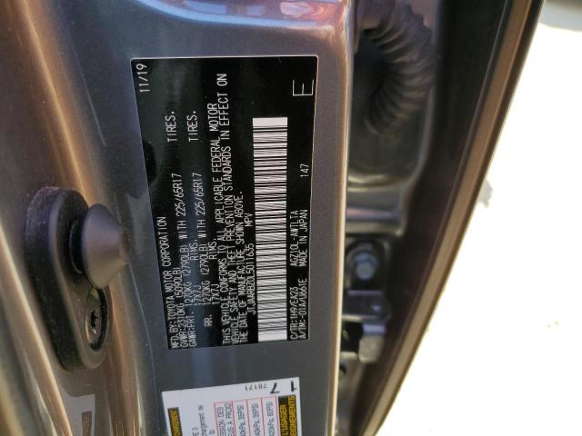 JTJAARBZ0L5011635 - 2020 LEXUS NX 300 BASE გრაფიტი ფოტო 12