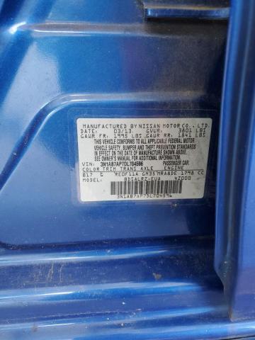 3N1AB7AP7DL704596 - 2013 NISSAN SENTRA S BLUE photo 12