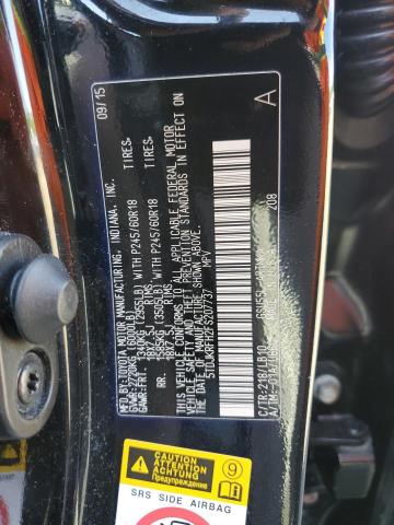 5TDJKRFH2FS207737 - 2015 TOYOTA HIGHLANDER XLE BLACK photo 13