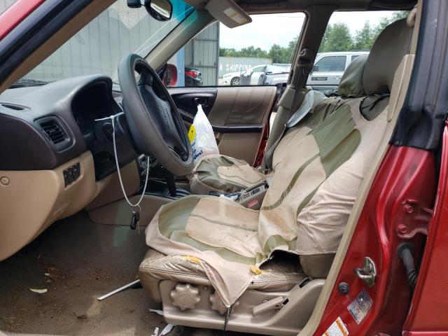 JF1SF65682H736962 - 2002 SUBARU FORESTER S წითელი ფოტო 7