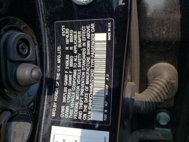 SHHFK7H44MU213432 - 2021 HONDA CIVIC SPORT 黑色 照片 12