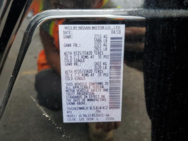 5N1DR2MM6JC656442 - 2018 NISSAN PATHFINDER S BLACK photo 13